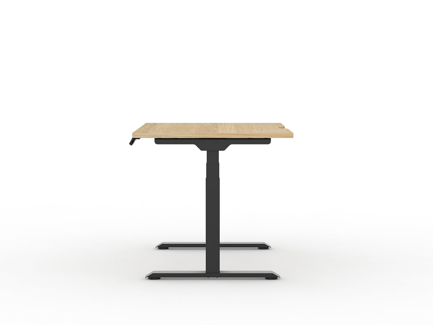 Alto Desktop with Scoop Back - Amber Oak