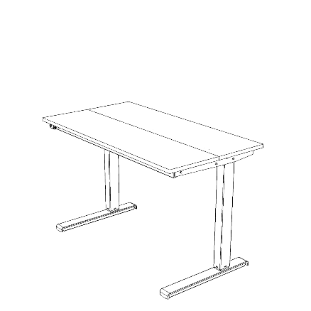 ConSet Split Electric Height Adjustable Desk with Storage