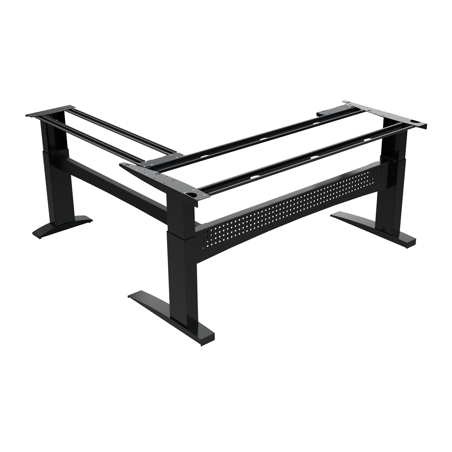 ConSet 501-11 L-Shaped Height Adjustable Sit Stand Desk