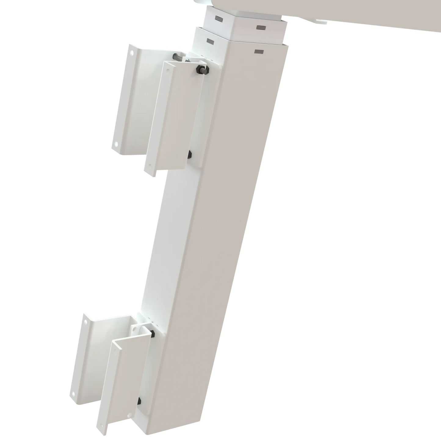 ConSet 501-39 Two Column Wall Mounted Standing Desk, White Frame