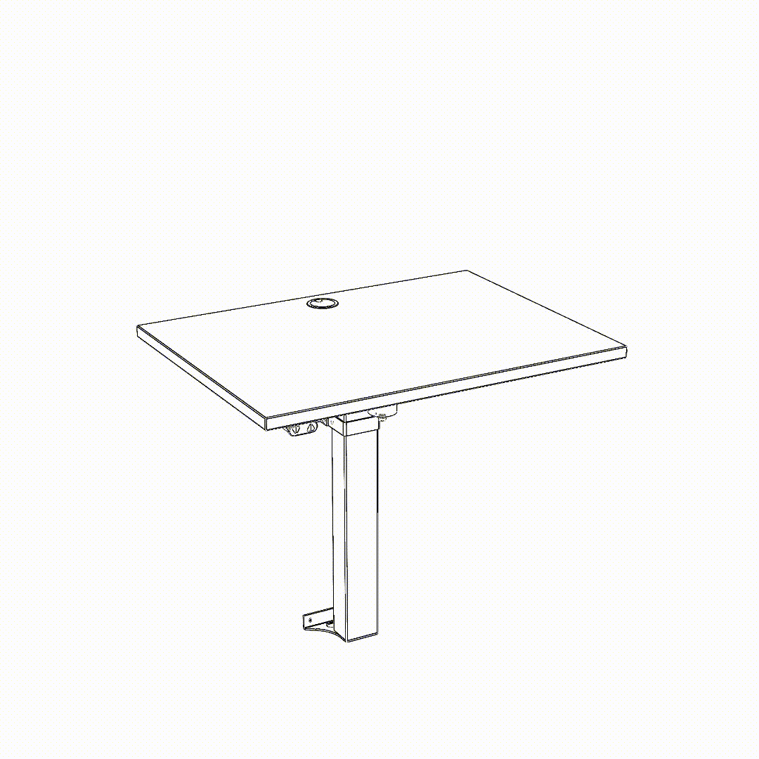 ConSet 501-9 Electric Height Adjustable Wall Mounted Desk Frame