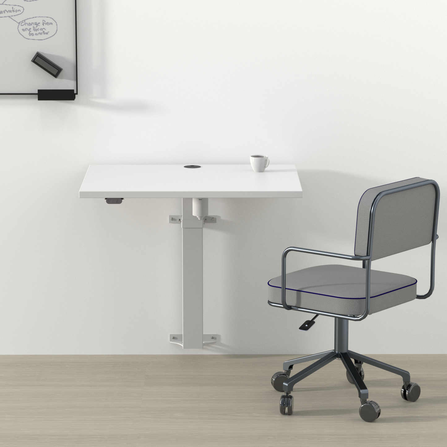 ConSet 501-9 Electric Height Adjustable Wall Mounted Desk Frame