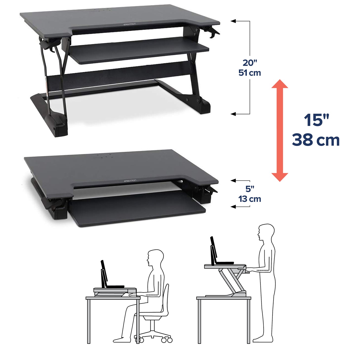 Ergotron WorkFit-TL Sit-Stand Desktop Workstation