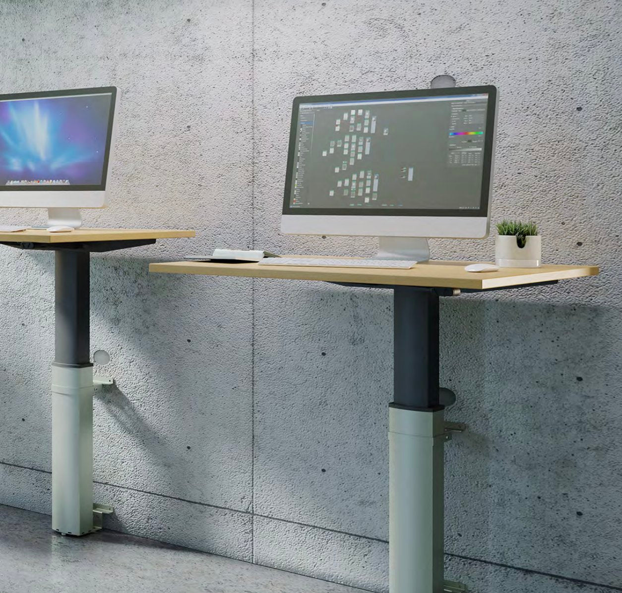 Mastercard Desk Wall Mounted Standing Desks UK | Height Adjustable Space Saving Desks ...