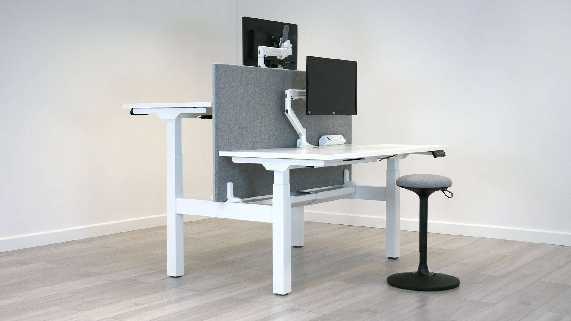 Formetiq Alto 2 Sit-Stand Bench Desk - White