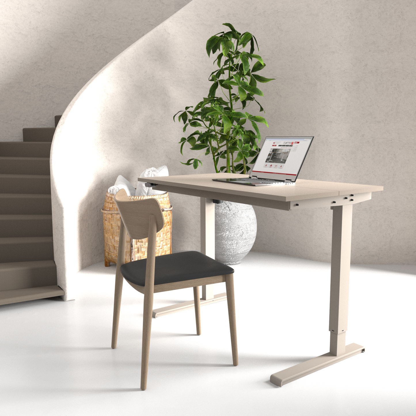 ConSet SPLIT Electric Height Adjustable Desk with Built-in Storage
