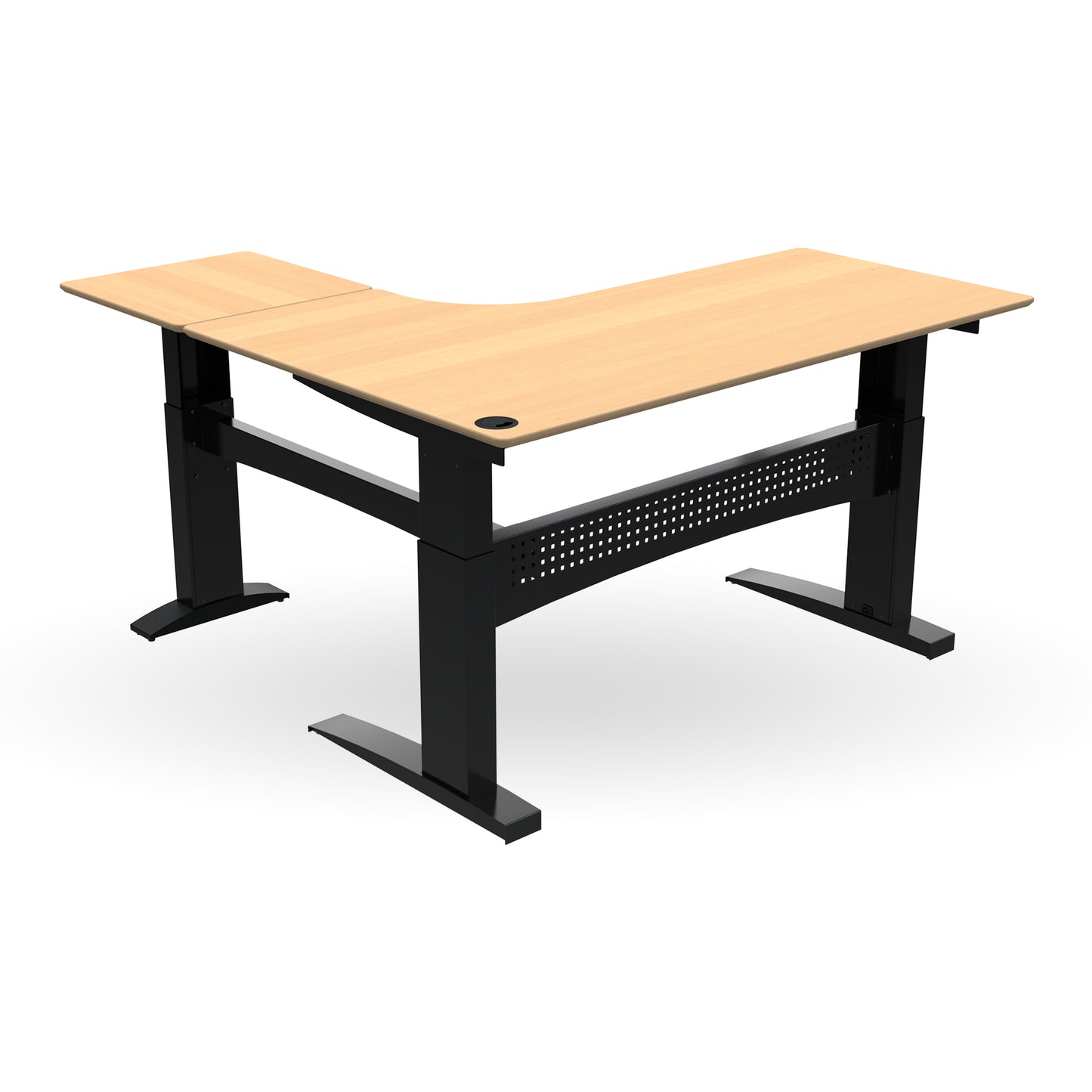 ConSet 501-11 L-Shaped Height Adjustable Sit Stand Desk