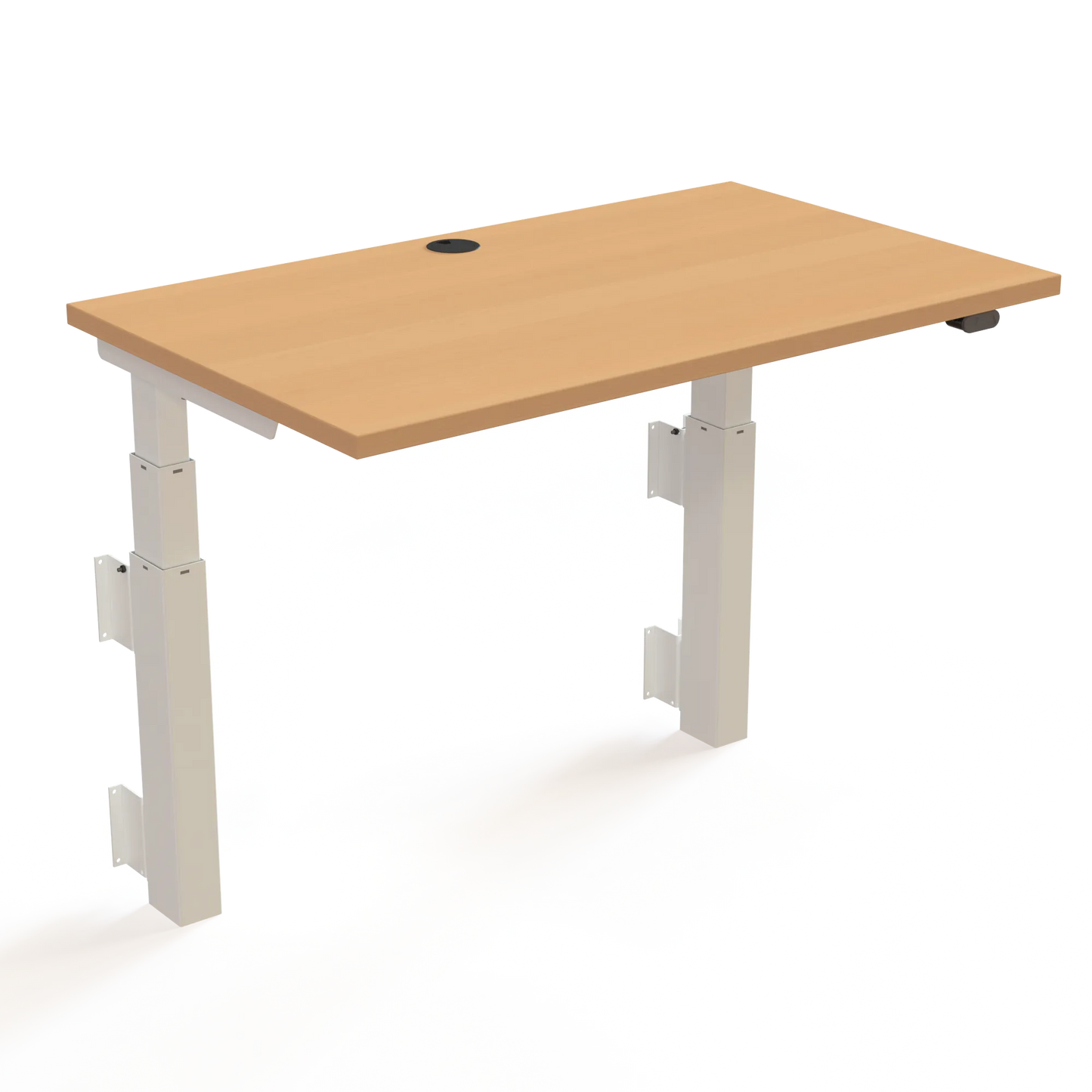 ConSet 501-39 Two Column Wall Mounted Standing Desk, White Frame