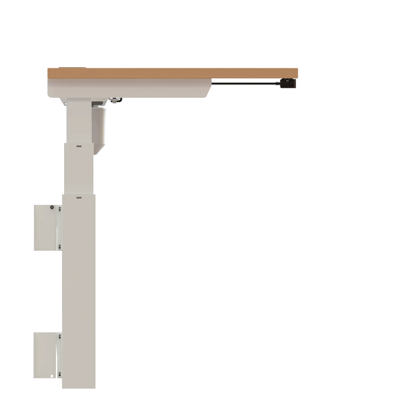 ConSet 501-39 Two Column Wall Mounted Standing Desk, White Frame