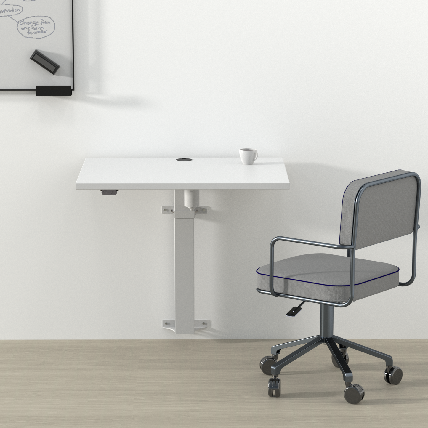 ConSet 501-9 Electric Height Adjustable Wall Mounted Desk