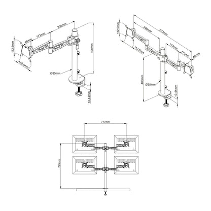 Kardo Pole Mounted Monitor Arm