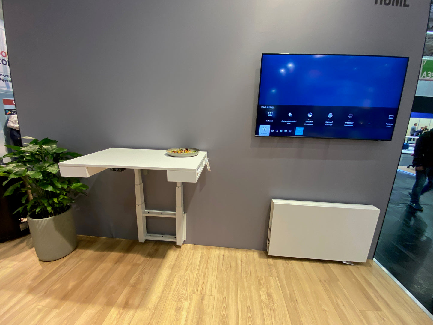 ConSet WALL Fold - Folding Height-Adjustable Standing Desk