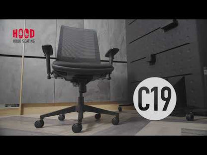 C19 Ergonomic Mesh Back Office Chair - Black